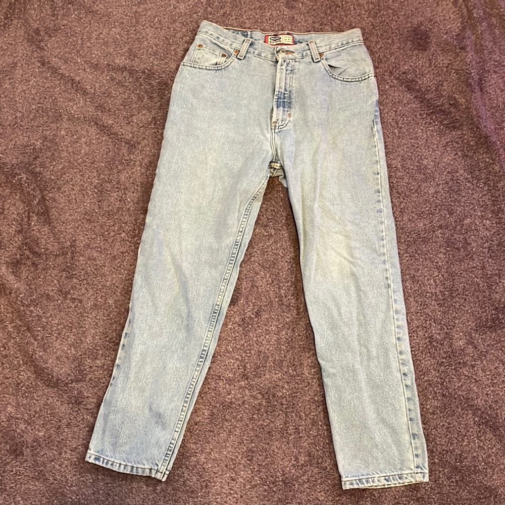 Old navy blue jeans